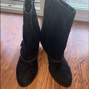 Black sued booties